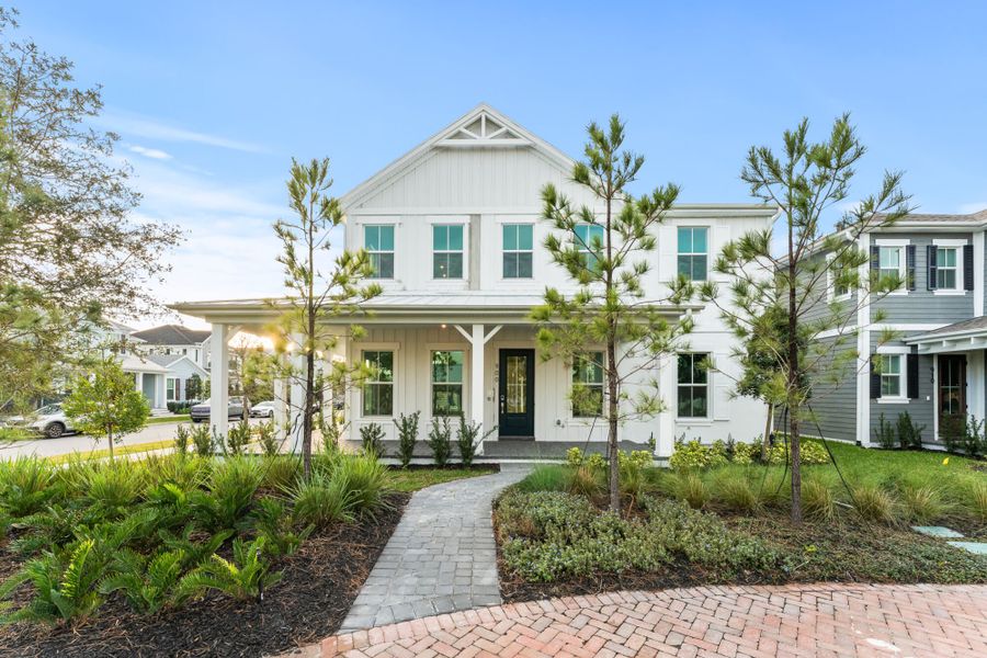 Representative exterior photo of a completed home built from the Amelia by Mattamy Homes in Newfield, Palm City, FL (Image 17).