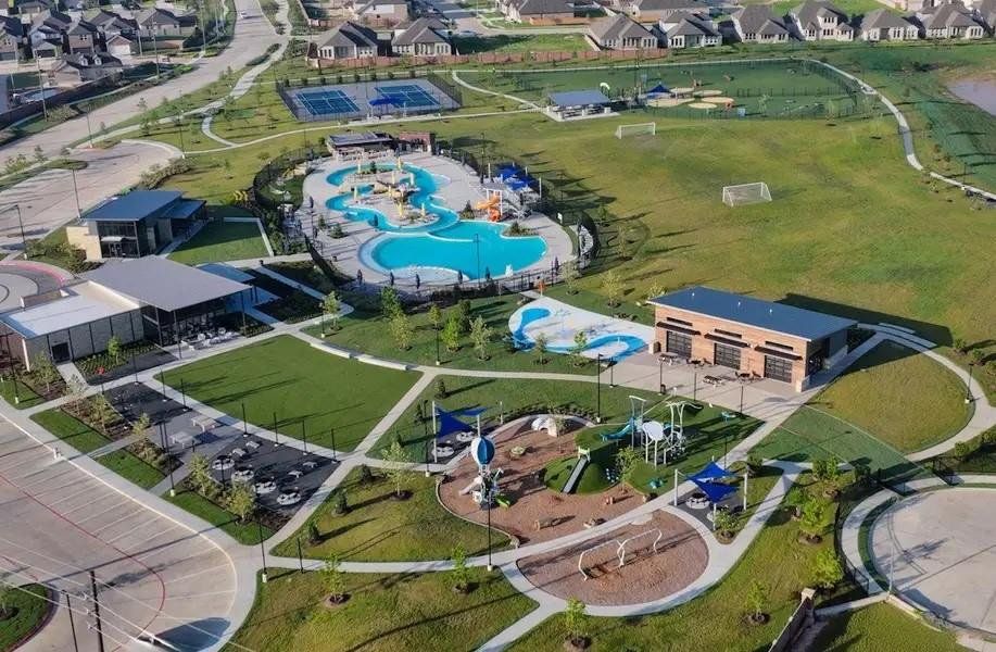 Aerial photo of Sunterra's Community amenities. Aerial photo of Sunterra's Community amenities.