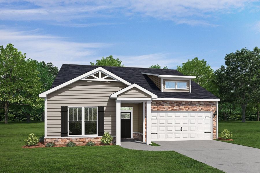 Front exterior of a new home in , Edgefield, SC, highlighting curb appeal (Image 1).