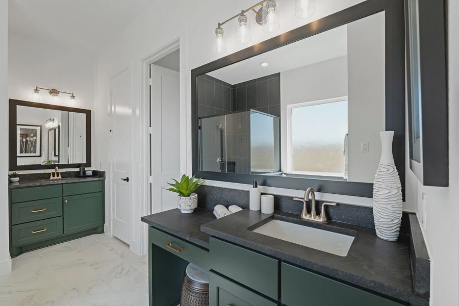 Representative furnished interior of a home built from the Orlando by Chesmar Homes in Brookewater 45's, Rosenberg (Image 24).