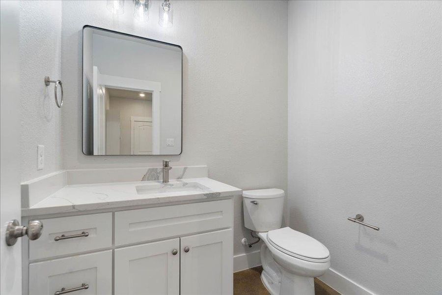 The powder room/half bath is great for your guests. The powder room/half bath is great for your guests.