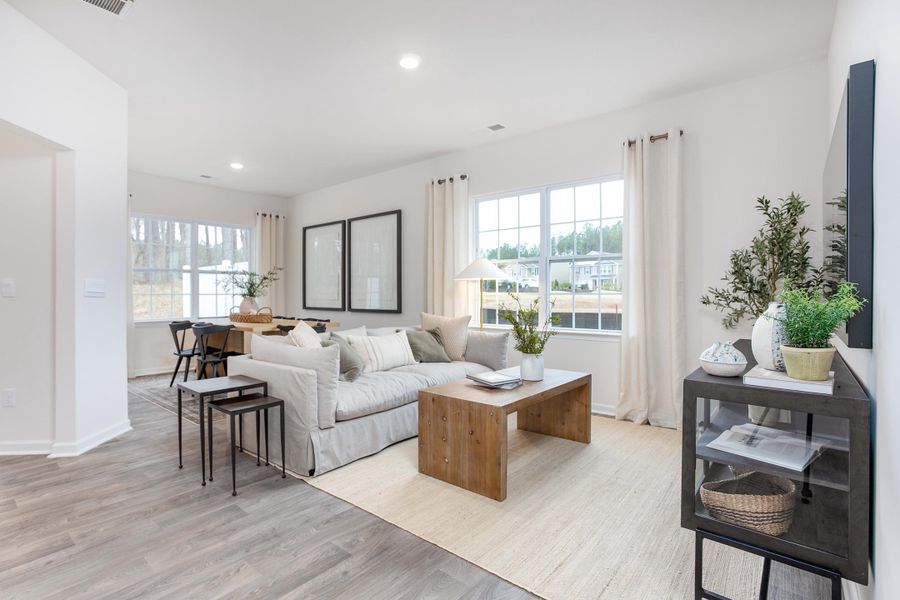 Representative furnished interior of a home built from the Newton by D.R. Horton in The Townes at Riley's Meadow, Haw River (Image 2). Representative furnished interior of a home built from the Newton by D.R. Horton in The Townes at Riley's Meadow, Haw River (Image 2).