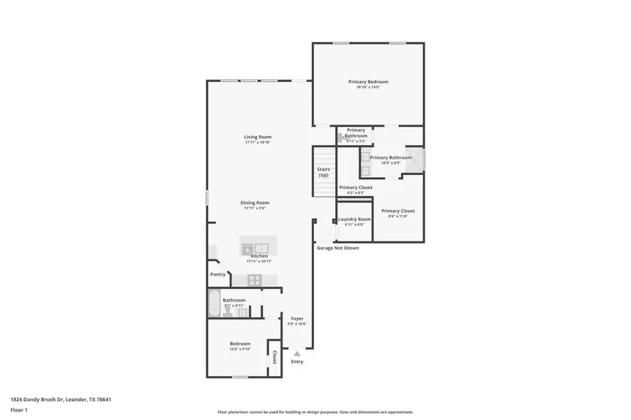 2D floor plan layout of this home in Palomino, Manor, TX (Image 4).