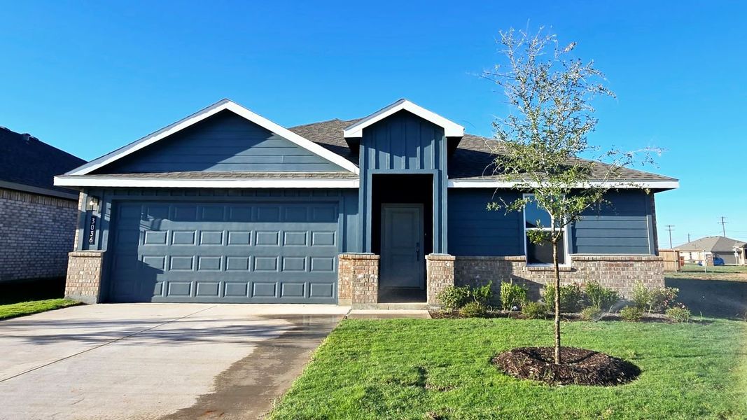 Representative exterior photo of a completed home built from the TEXAS CALI by D.R. Horton in Faculty Row, Abilene, TX (Image 2).