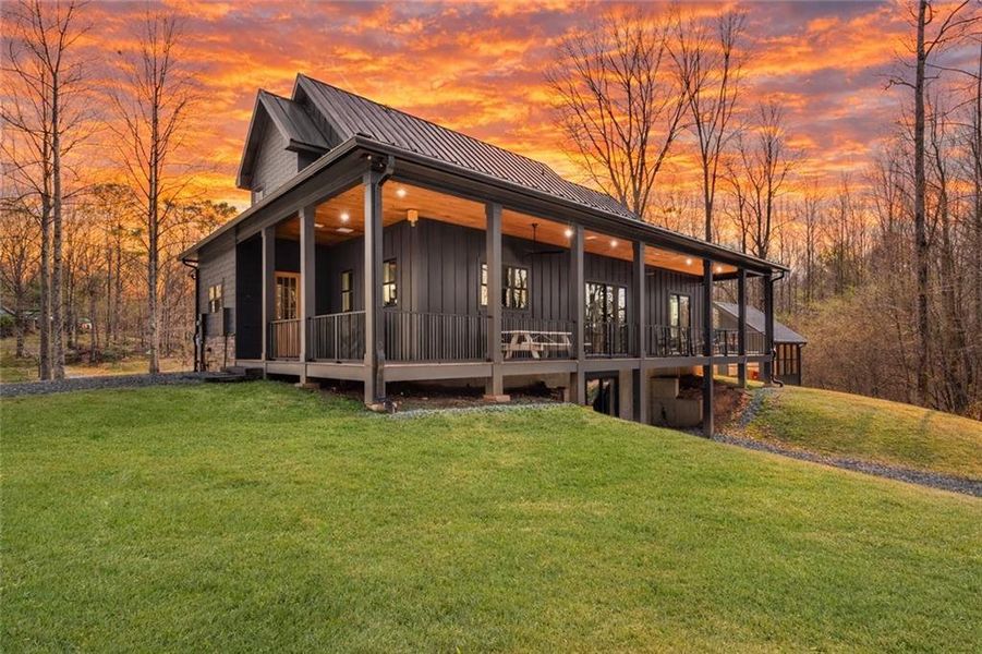 Exterior details and patio area of a home in , Ellijay (Image 3).