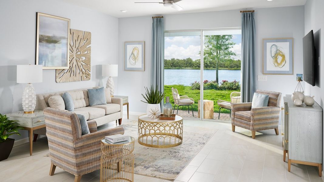 Representative furnished interior of a home built from the Margate II by Park Square Residential in Leela Reserve, Tavares (Image 6). Representative furnished interior of a home built from the Margate II by Park Square Residential in Leela Reserve, Tavares (Image 6).