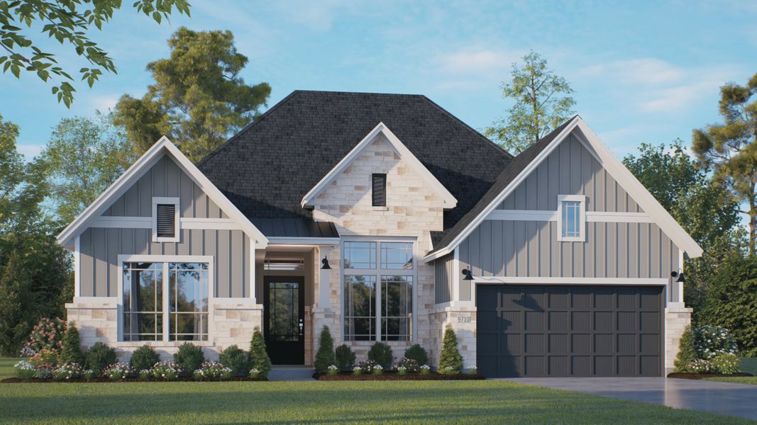 Representative exterior photo of a completed home built from the Lakeway – 60s & 65s Lot by Chesmar Homes in Riceland, Mont Belvieu, TX (Image 13).