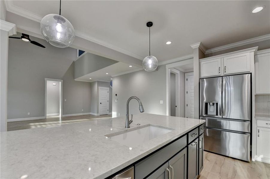 Furnished interior view inside a new home in , Greensboro (Image 6). Furnished interior view inside a new home in , Greensboro (Image 6).