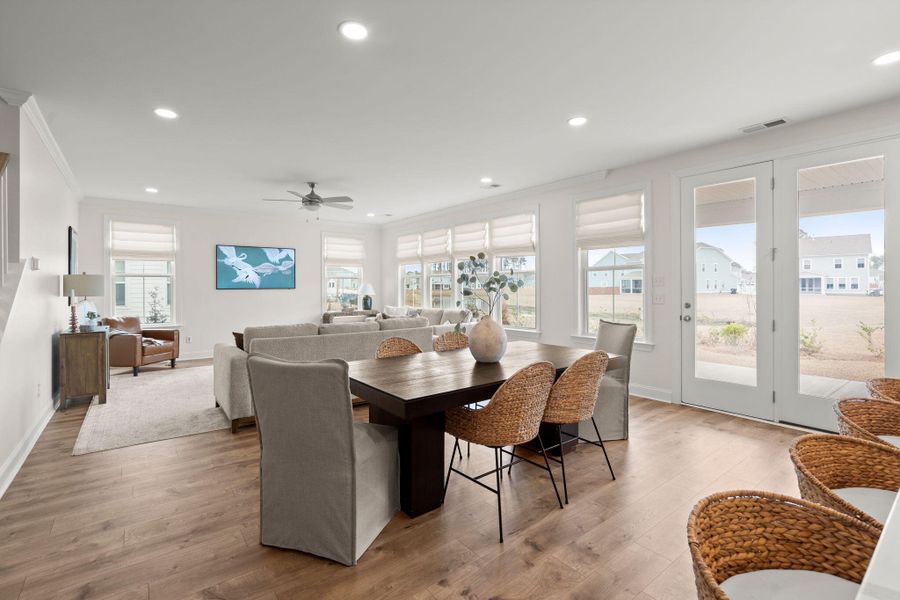 Furnished interior view inside a new home in Tidewater at Lakes of Cane Bay, Summerville (Image 43).