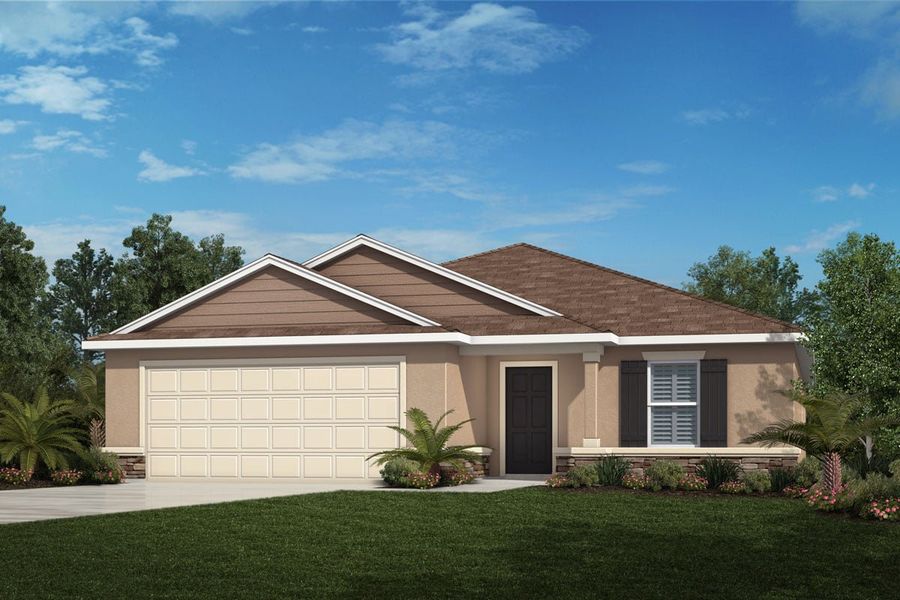 Exterior F with optional stone Exterior F with optional stone