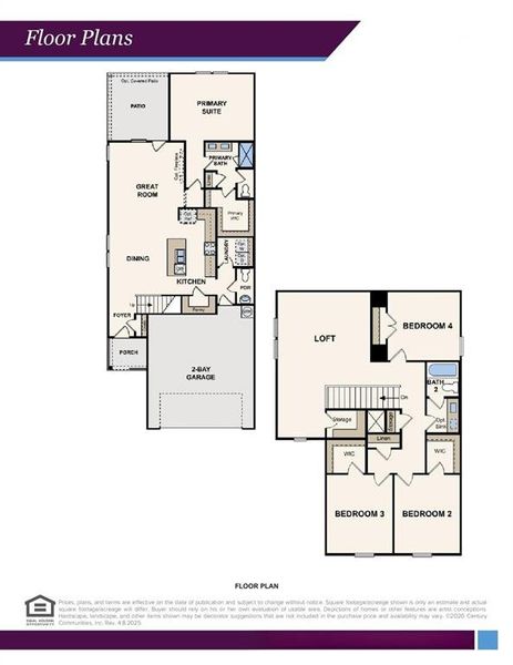 2D floor plan layout of this home in Ambergrove, Royse City, TX (Image 4).