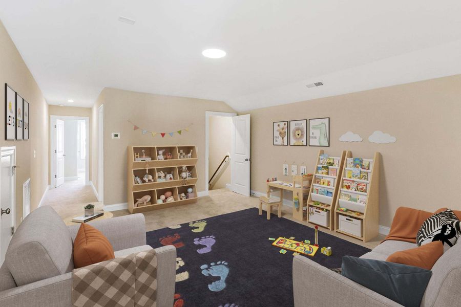 Representative furnished interior of a home built from the Bladen by Caviness & Cates Communities in Maggie Way, Wendell (Image 166).