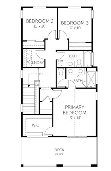 2D floor plan layout for the Berkeley - Single Family Homes by Dream Finders Homes in Uplands, Westminster, CO (Image 7).