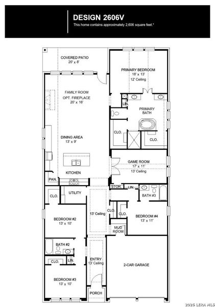 2D floor plan layout of this home in VIDA, San Antonio, TX (Image 5).