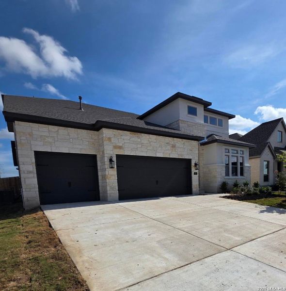 Front exterior of a new home in Haby Hill 60s, San Antonio, TX, highlighting curb appeal (Image 1). Front exterior of a new home in Haby Hill 60s, San Antonio, TX, highlighting curb appeal (Image 1).