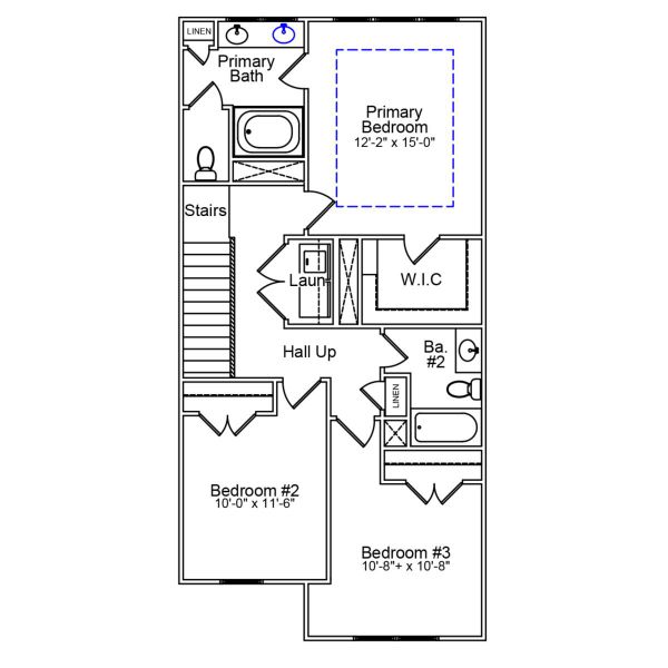 2D floor plan layout of this home in Renaissance at White Oak, Garner, NC (Image 4).