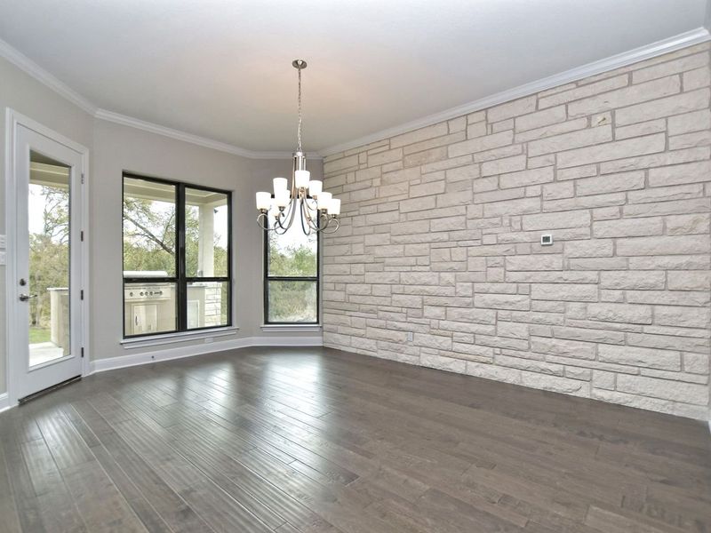 Representative unfurnished interior of a home built from the Madera II by Giddens Homes in Scofield Farms Estates, Georgetown (Image 321).