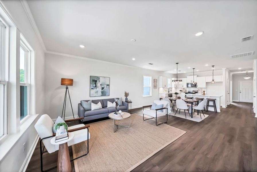 Furnished interior view inside a new home in Monroe Preserve, Chapin (Image 19).