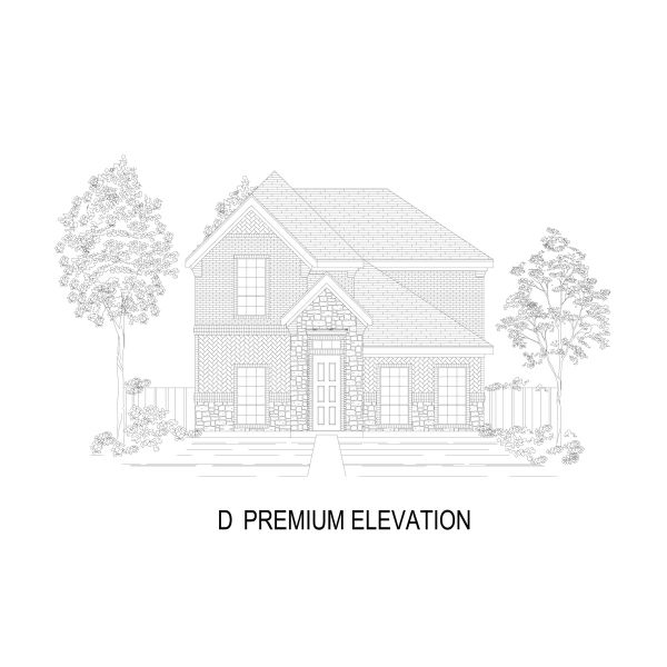 Representative rendering of the exterior for the Rayburn R - 40' Homesites by First Texas Homes (Image 6).