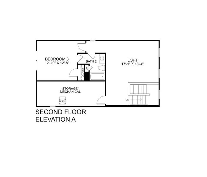 2D floor plan layout for the Palladio 2 Story by Ryan Homes in Allen Park Ranches, Raleigh, NC (Image 2). 2D floor plan layout for the Palladio 2 Story by Ryan Homes in Allen Park Ranches, Raleigh, NC (Image 2).