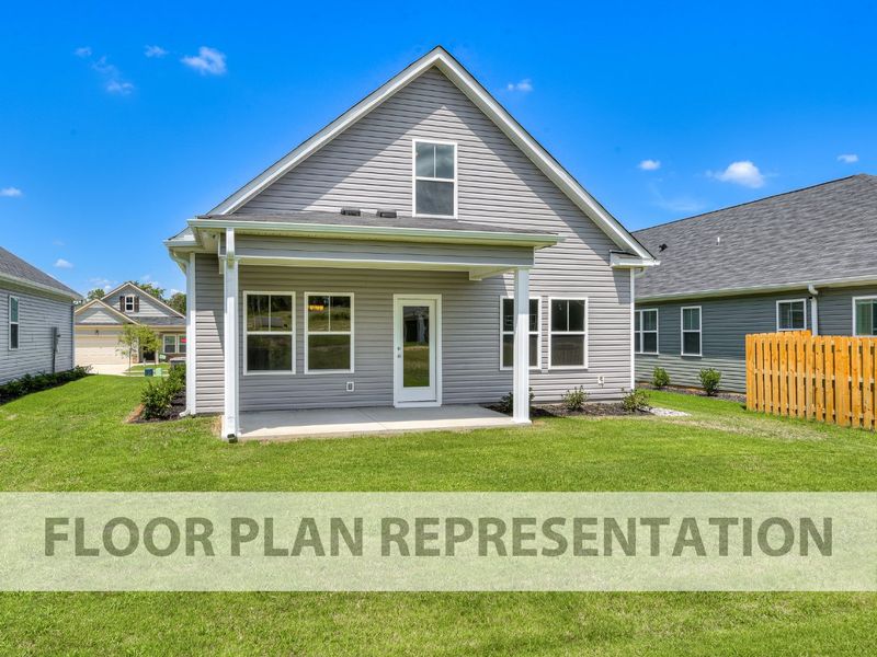 Representative exterior photo of a completed home built from the 1800 Plan by Ivey Homes in Windsor, North Augusta, SC (Image 18). Representative exterior photo of a completed home built from the 1800 Plan by Ivey Homes in Windsor, North Augusta, SC (Image 18).