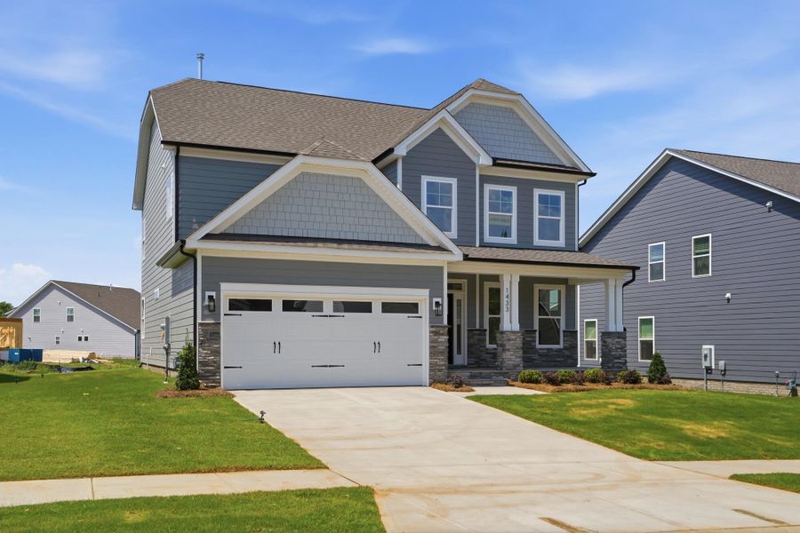 Front exterior of a new home in Waterford Commons, Rock Hill, SC, highlighting curb appeal (Image 22).