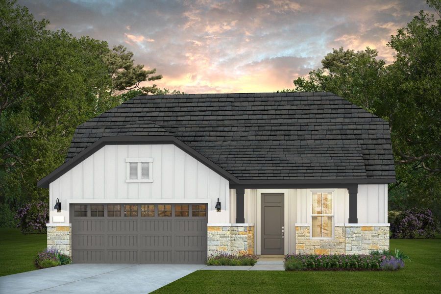 Representative exterior photo of a completed home built from the Mainstay by Del Webb in Sun City Texas, Georgetown, TX (Image 27).