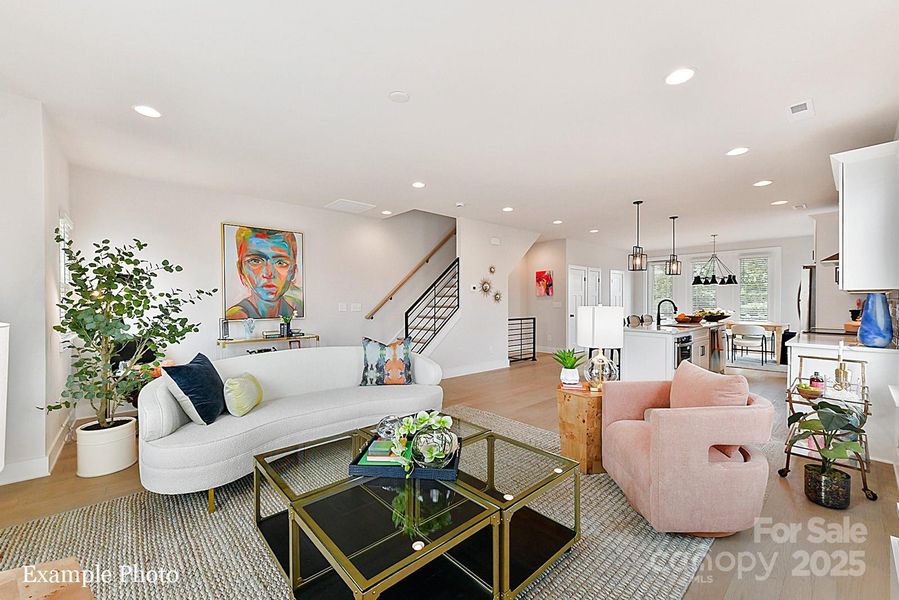 Furnished interior view inside a new home in North End Terraces, Charlotte (Image 9).
