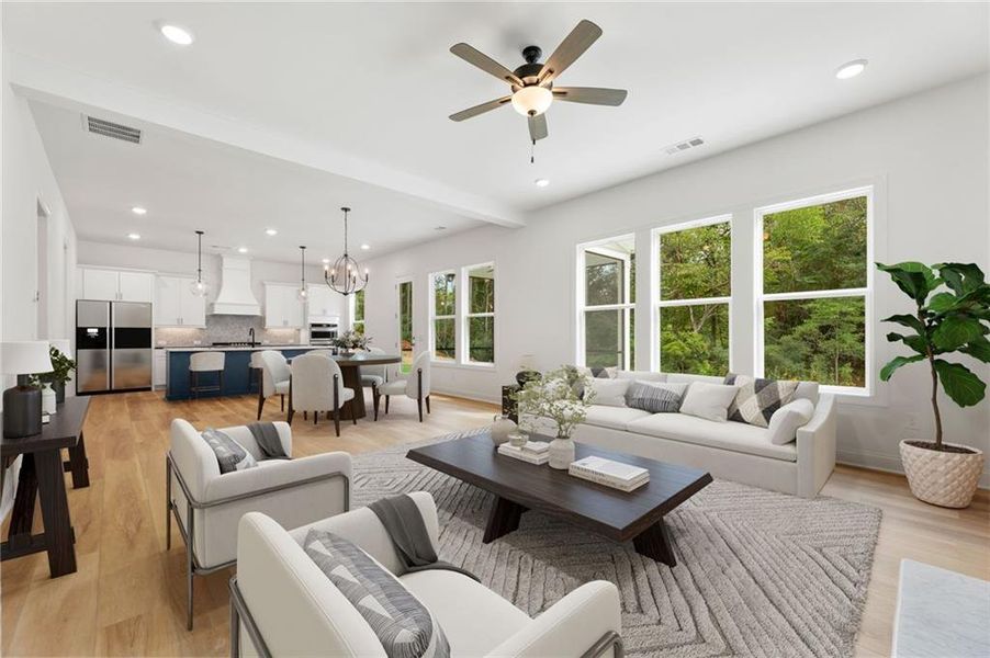 Furnished interior view inside a new home in Ashbury Commons, Powder Springs (Image 7). Furnished interior view inside a new home in Ashbury Commons, Powder Springs (Image 7).