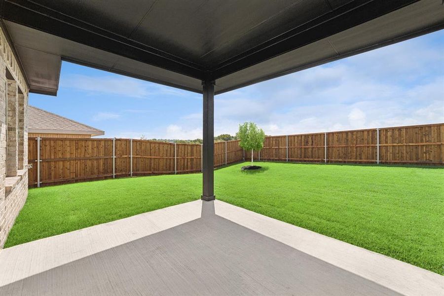 Exterior details and patio area of a home in Aspire at Noble Ridge, Howe (Image 2). Exterior details and patio area of a home in Aspire at Noble Ridge, Howe (Image 2).