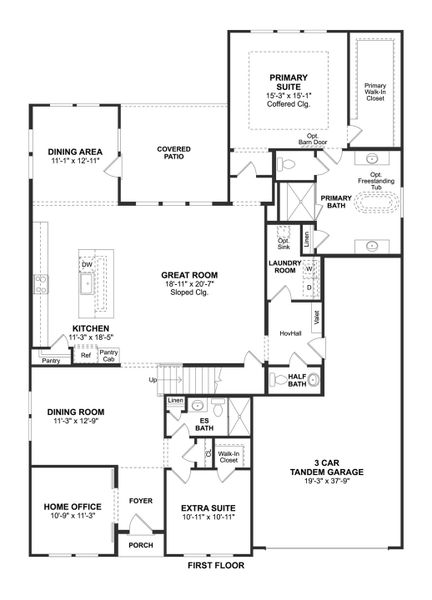 2D floor plan layout for the Mykonos by K. Hovnanian® Homes in Westland Ranch - 70' Homesites, League City, TX (Image 3). 2D floor plan layout for the Mykonos by K. Hovnanian® Homes in Westland Ranch - 70' Homesites, League City, TX (Image 3).