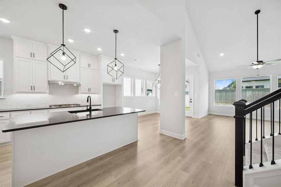 Furnished interior view inside a new home in Pecan Square - Gardens, Northlake (Image 16). Furnished interior view inside a new home in Pecan Square - Gardens, Northlake (Image 16).
