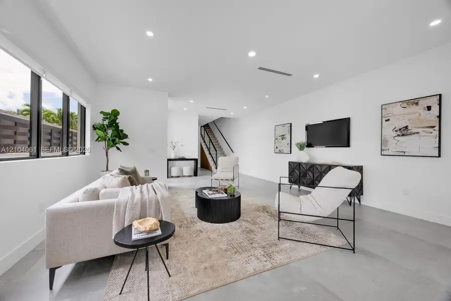 Furnished interior view inside a new home in , Miami (Image 8).