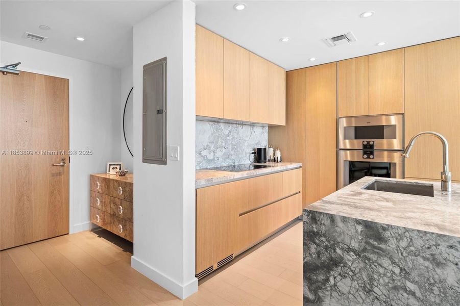 Furnished interior view inside a new home in , Miami Beach (Image 5). Furnished interior view inside a new home in , Miami Beach (Image 5).