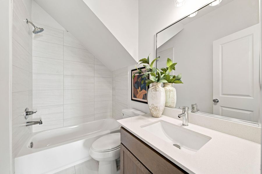Furnished interior view inside a new home in Commons at West Tidwell, Houston (Image 14).
