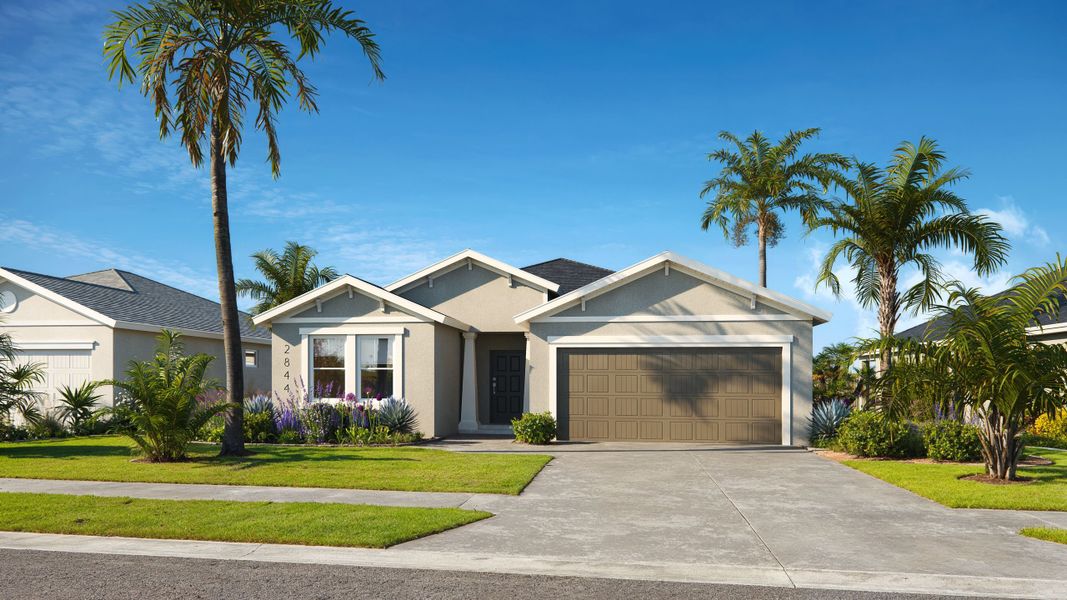 Representative exterior photo of a completed home built from the Laguna by Inland Homes in Avalon West, Spring Hill, FL (Image 4).