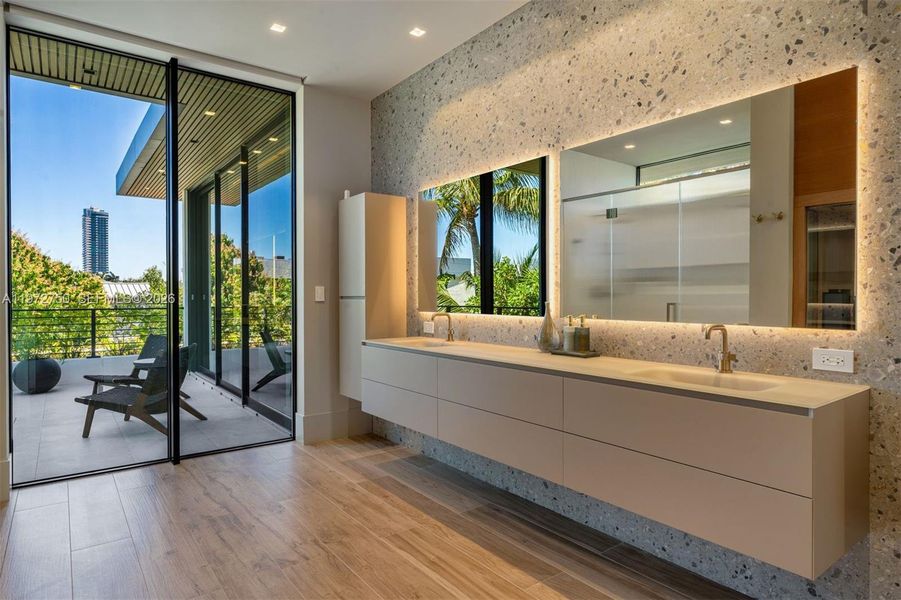 Furnished interior view inside a new home in , Miami Beach (Image 5). Furnished interior view inside a new home in , Miami Beach (Image 5).