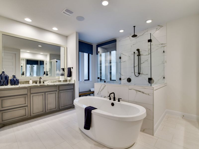 Representative furnished interior of a home built from the San Simeon I by Giddens Homes in Clearwater Ranch, Liberty Hill (Image 182).