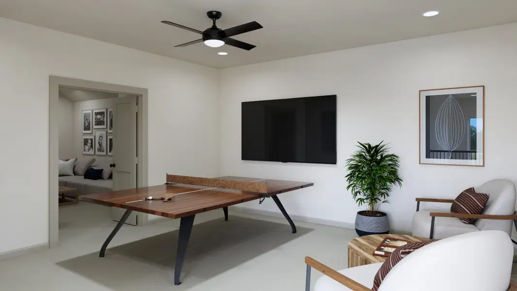 Representative furnished interior of a home built from the Cannes by Normandy Homes in Hazelwood 40' Series, Frisco (Image 8). Representative furnished interior of a home built from the Cannes by Normandy Homes in Hazelwood 40' Series, Frisco (Image 8).