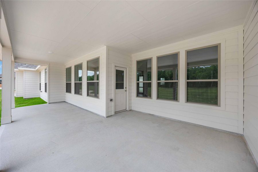 Enhance your living experience with a large, covered patio where you can relax, entertain and enjoy the outdoors.