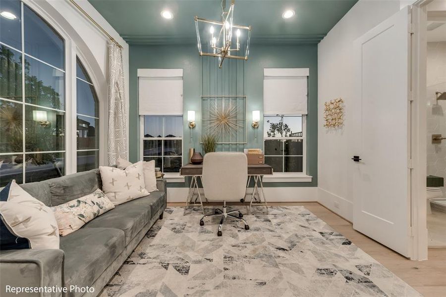 Furnished interior view inside a new home in Park Place, Prosper (Image 15).