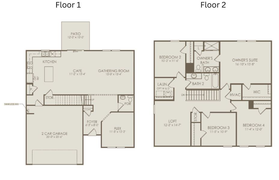 2D floor plan layout of this home in Westford, Sanford, NC (Image 5).