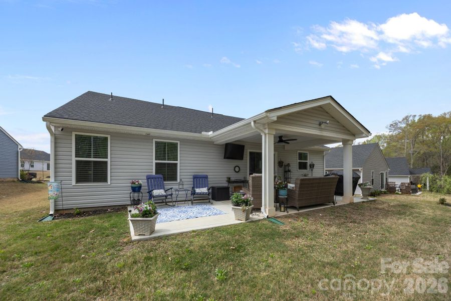 Extended Concrete on Both Sides of Covered Area