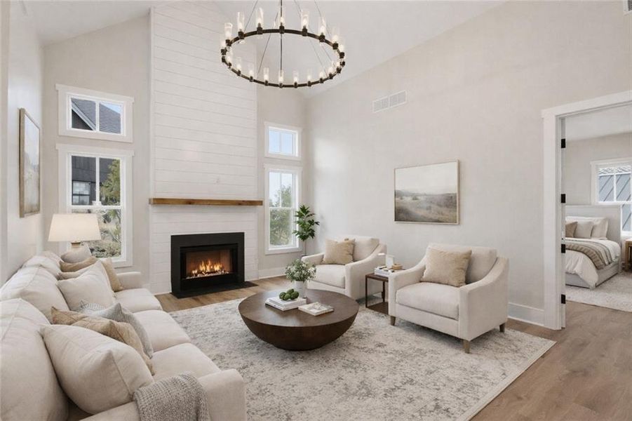 Furnished interior view inside a new home in , Dawsonville (Image 6).