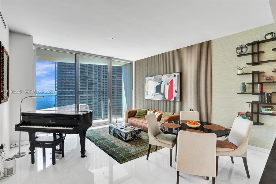 Furnished interior view inside a new home in , Miami (Image 10).