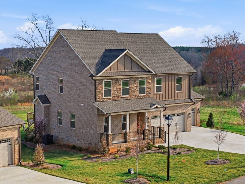 Front exterior of a new home in Blacksmith, Stokesdale, NC, highlighting curb appeal (Image 30).