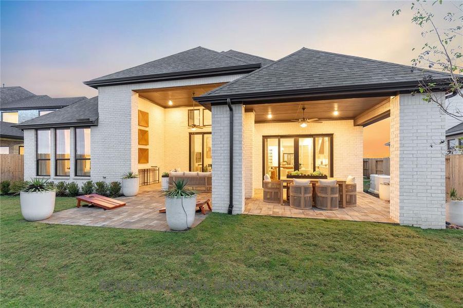 Exterior details and patio area of a home in Star Trail, Prosper (Image 3).