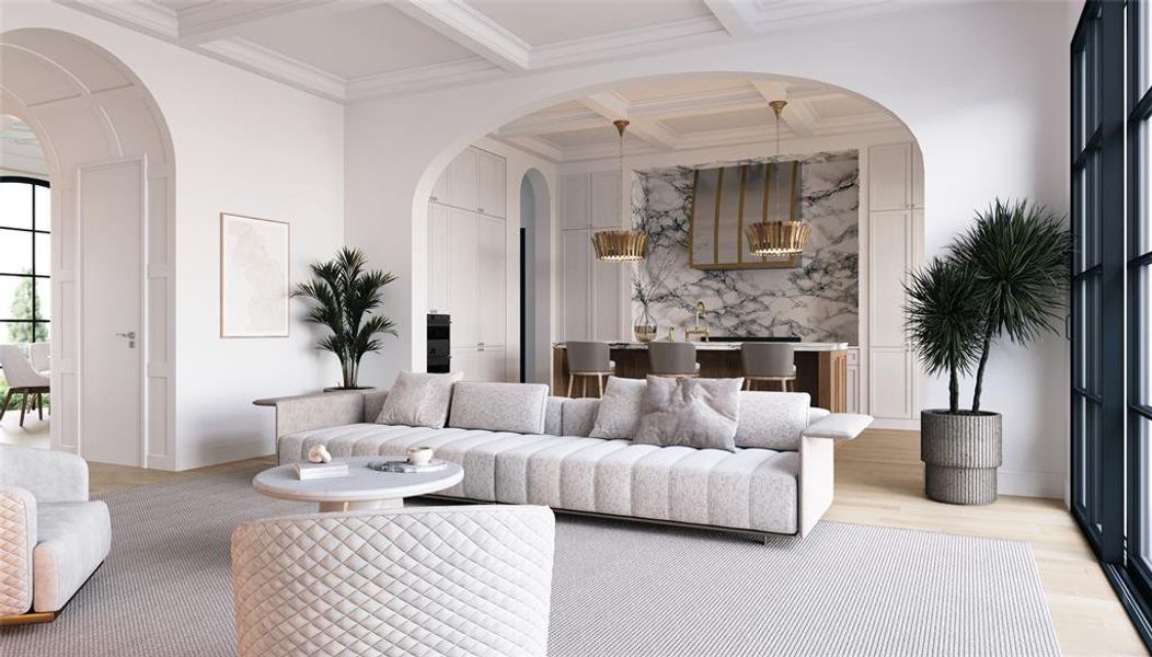 Furnished interior view inside a new home in , Dallas (Image 13).