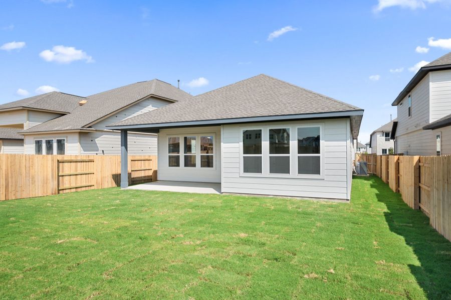 Exterior details and patio area of a home in Park Central, Georgetown (Image 25).