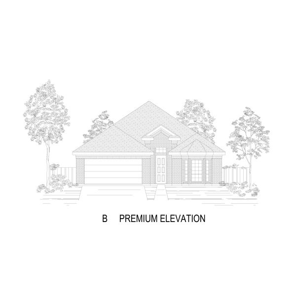 Representative rendering of the exterior for the Woodford F by First Texas Homes (Image 12).